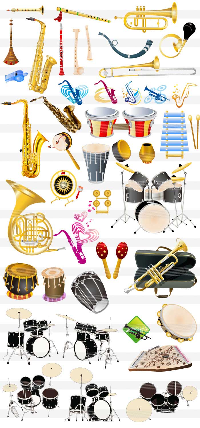 楽器 音符 音楽のイラスト イラストレーター素材 Ai Eps 商用可能